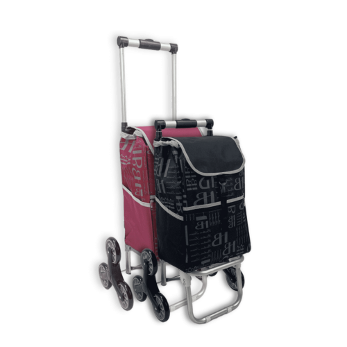 xdl16-2w-Aluminum trolley black and red with stair climbing wheel